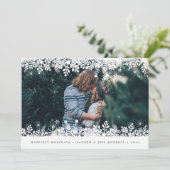 Schneeflocke | Fotokarte für den Urlaub Feiertagskarte (Stehend Vorderseite)