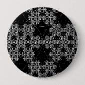 Schneeflocke Fraktal-Muster Button (Vorderseite)