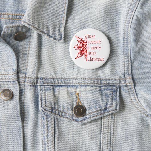 Schneeflocke Frohe kleine Weihnachten (oder anpass Button (Beispiel)