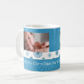 Schneeflocke-frohe Weihnacht-Großmutter-Tasse Kaffeetasse (Vorderseite Links)