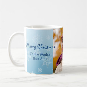 Schneeflocke-frohe Weihnacht-Tante Foto Mug Kaffeetasse