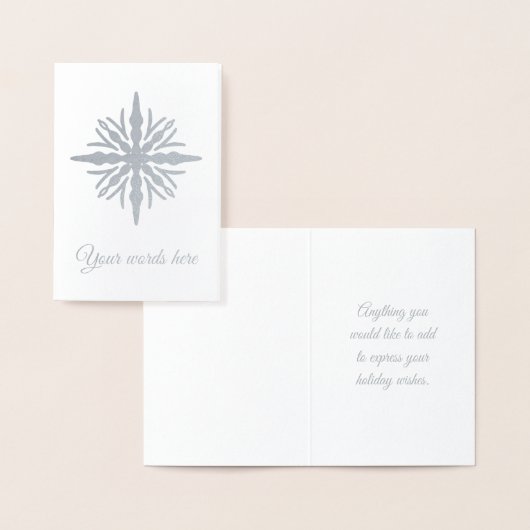 Schneeflocke für den Silberstreifen Folienkarte (Anzeige)