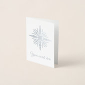 Schneeflocke für den Silberstreifen Folienkarte (Vorderseite)