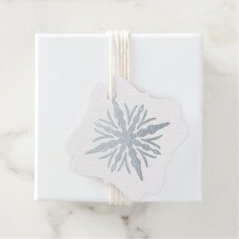 Schneeflocke für den Silberstreifen Geschenkanhänger