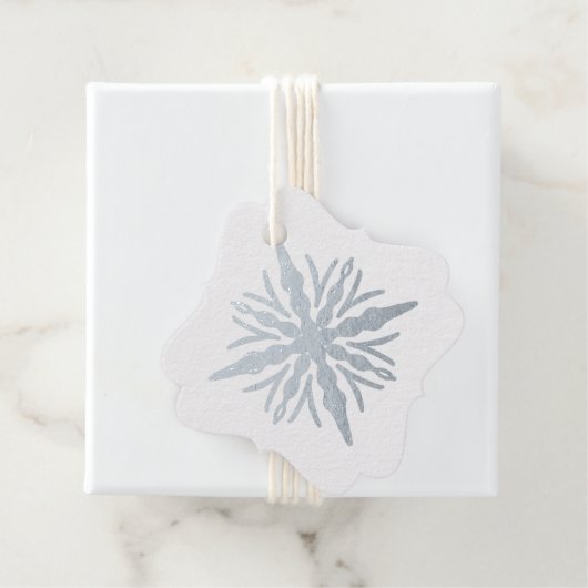 Schneeflocke für den Silberstreifen Geschenkanhänger (Mit Box)