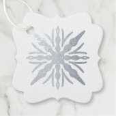 Schneeflocke für den Silberstreifen Geschenkanhänger (Vorderseite)