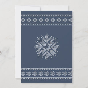 Schneeflocke für Weihnachtsboote in Blau Einladung