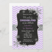 Schneeflocke-Geburtstags-Einladungen Einladung (Vorne/Hinten)