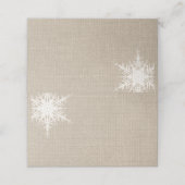 Schneeflocke geflochtene Platzkarten (Außenseite Aufgefaltet)