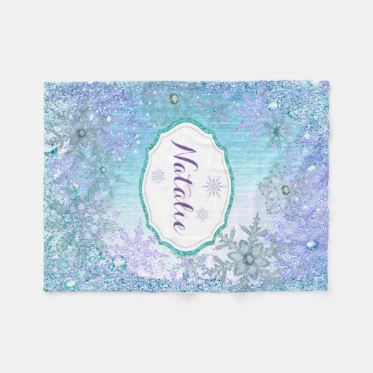 Schneeflocke, gefriert, Fleece Blanket, 30"x40" (Vorderseite (Horizontal))