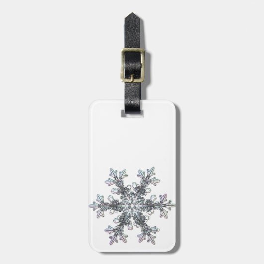 Schneeflocke Gepäckanhänger (Vorderseite vertikal)