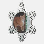 Schneeflocke Gerahmte Katze Ornament (Rechts)