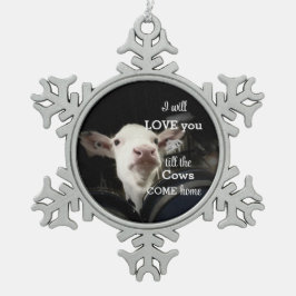 Schneeflocke Gerahmte Kuh Ornament