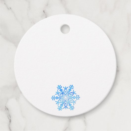 Schneeflocke Geschenkanhänger (Vorderseite)