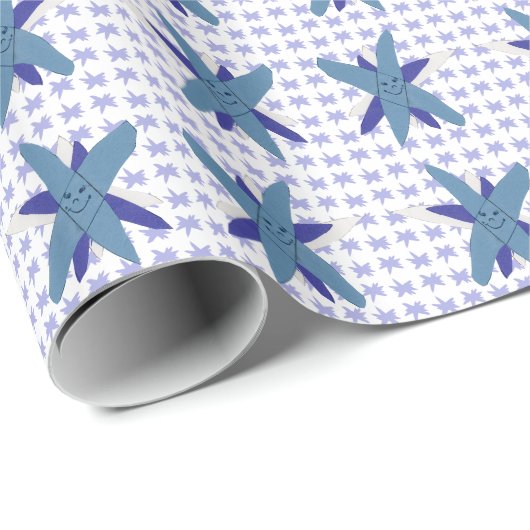 Schneeflocke Geschenkpapier (Rolleneckpunkt)