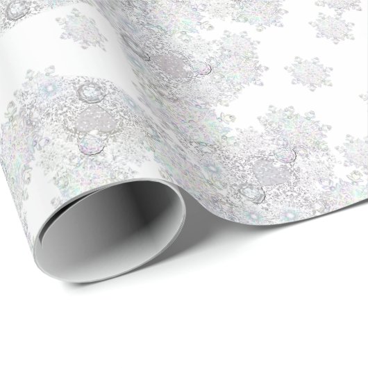 Schneeflocke Geschenkpapier (Rolleneckpunkt)