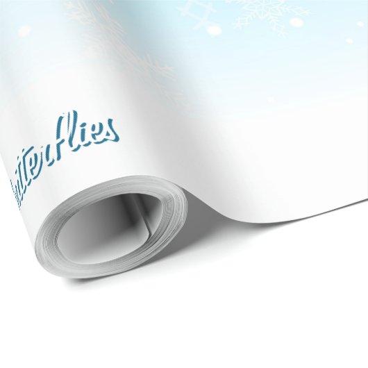 Schneeflocke Geschenkpapier (Rolleneckpunkt)