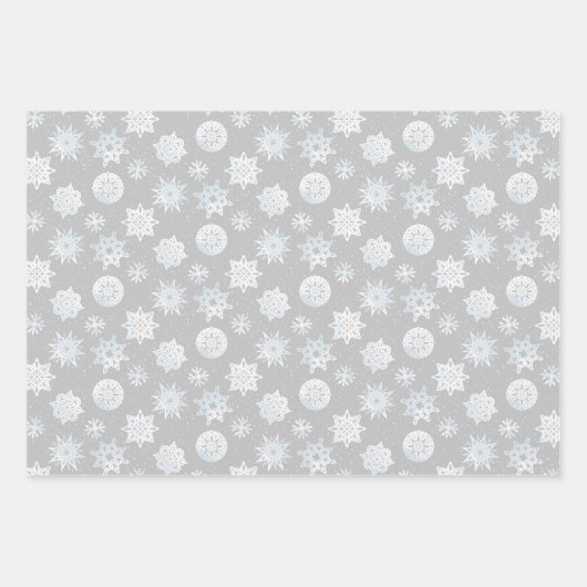 Schneeflocke Geschenkpapier Set (Vorderseite 2)