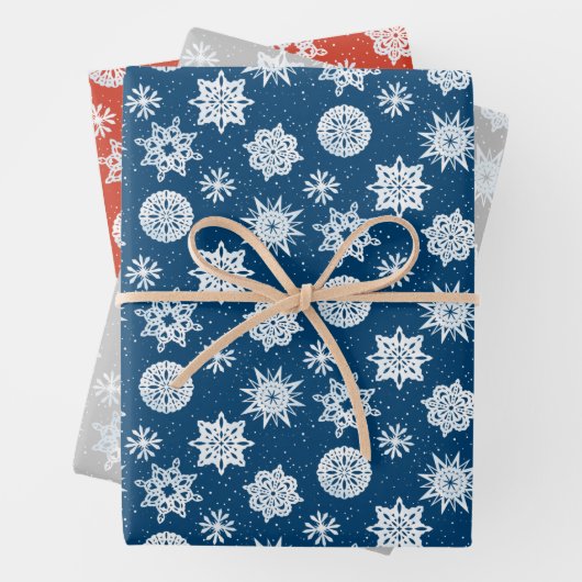Schneeflocke Geschenkpapier Set (Beispiel)
