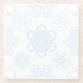 Schneeflocke Glasuntersetzer (Rückseite)