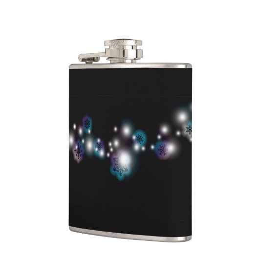 Schneeflocke-Glühen Flachmann (Links)