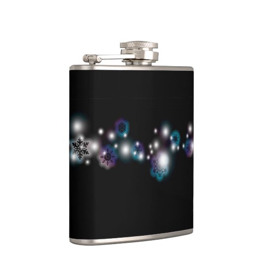 Schneeflocke-Glühen Flachmann (Rechts)