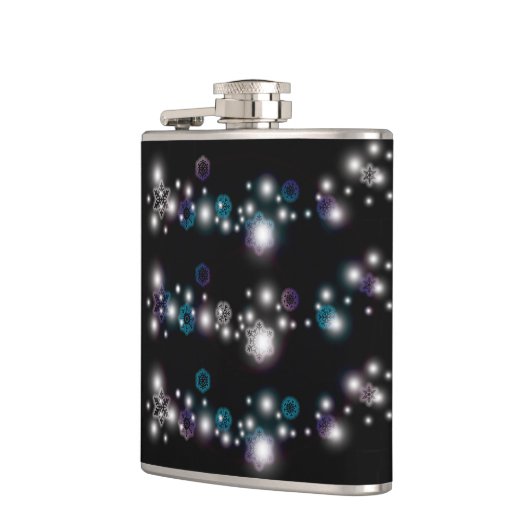 Schneeflocke-Glühen Flachmann (Links)