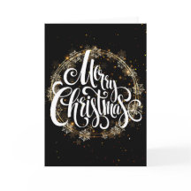 Schneeflocke Goldener Kranz - Weiße frohe Weihnach