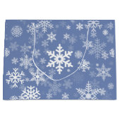 Schneeflocke-Grafik fertigen Farbhintergrund auf a Große Geschenktüte (Vorderseite)