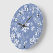 Schneeflocke-Grafik fertigen Farbhintergrund auf a Große Wanduhr (Winkel)