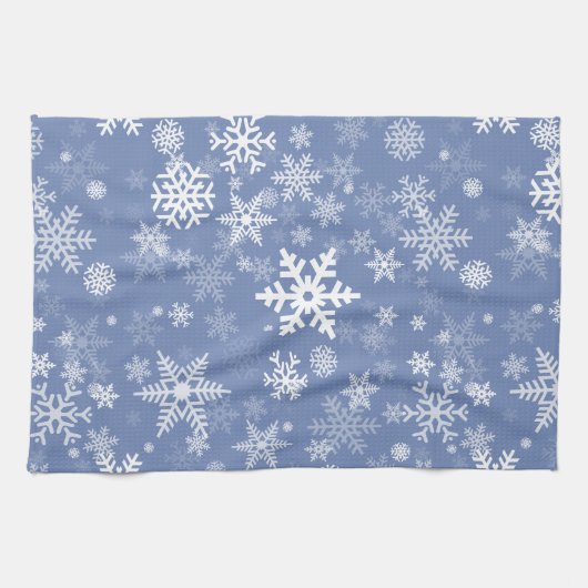 Schneeflocke-Grafik fertigen Farbhintergrund auf a Handtuch (Horizontal)