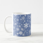 Schneeflocke-Grafik fertigen Farbhintergrund auf a Kaffeetasse (Links)