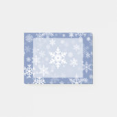 Schneeflocke-Grafik fertigen Farbhintergrund auf a Post-it Klebezettel (Vorderseite)