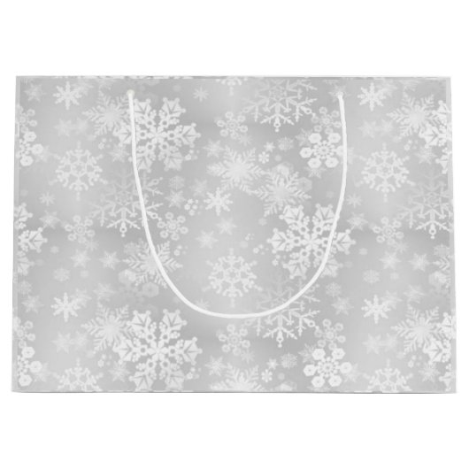 Schneeflocke-große Geschenk-Tasche Große Geschenktüte (Vorderseite)