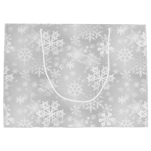 Schneeflocke-große Geschenk-Tasche Große Geschenktüte (Rückseite)