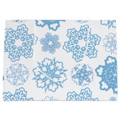 Schneeflocke Große Geschenktüte (Vorderseite)