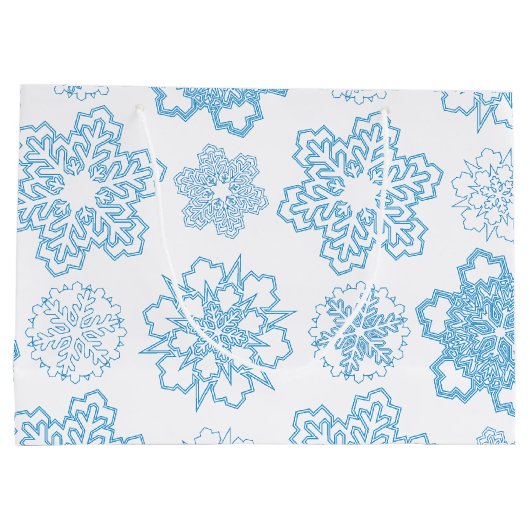 Schneeflocke Große Geschenktüte (Rückseite)