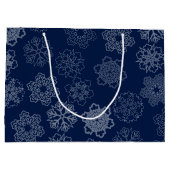 Schneeflocke Große Geschenktüte (Rückseite)