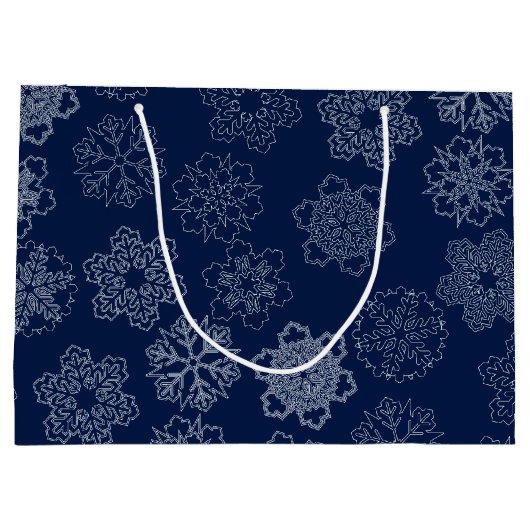 Schneeflocke Große Geschenktüte (Rückseite)