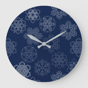 Schneeflocke Große Wanduhr