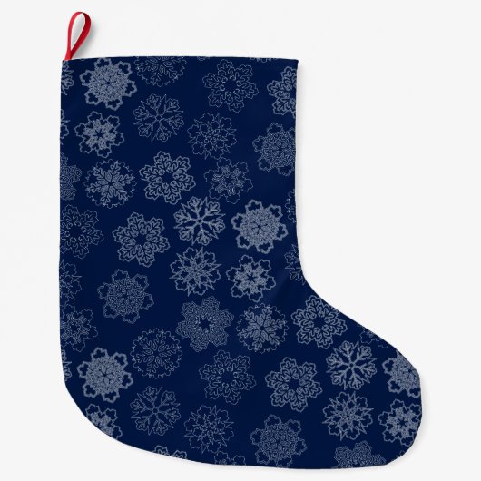 Schneeflocke Großer Weihnachtsstrumpf (Vorderseite)