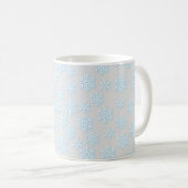 Schneeflocke hellgrau kaffeetasse (VorderseiteRechts)