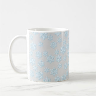 Schneeflocke hellgrau kaffeetasse