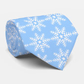 Schneeflocke-Himmel-Blau-Krawatte Krawatte (Gerollt)