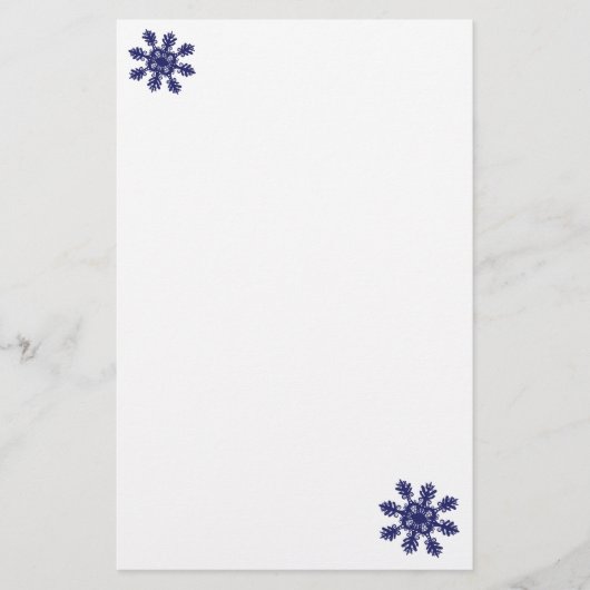 Schneeflocke II Briefpapier (Vorderseite)