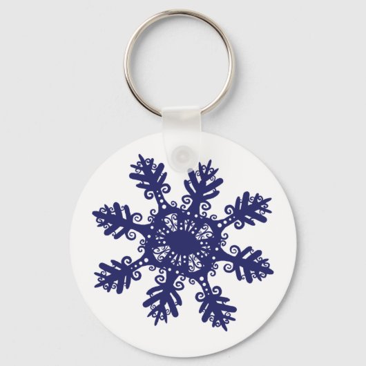 Schneeflocke II Schlüsselanhänger (Vorderseite)