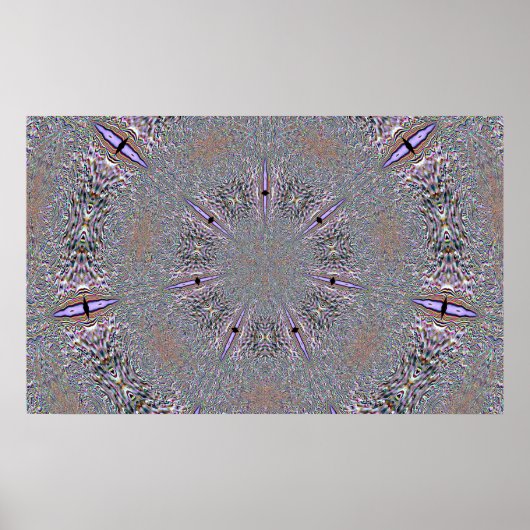 Schneeflocke im Lavendel-Plakat Poster (Vorne)