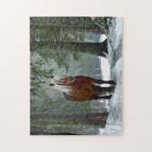 Schneeflocke im Pferdewald Puzzle (Vertikal)