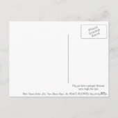 Schneeflocke in Blau 7 Haiku Feiertagspostkarte (Rückseite)