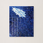 Schneeflocke in Blau 7 Haiku Puzzle (Vertikal)